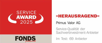 Fonds Professional Service Award 2025 Primus Valor